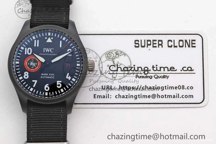 MIROTIME 0213 Mark XVIII ‘TOPGUN SFTI’ Ceramic M+F Best Edition Black Dial on Black Nylon Strap A MultiPurpose 7047